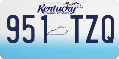 KY license plate 951TZQ