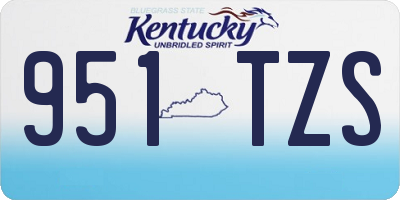 KY license plate 951TZS