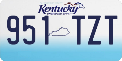 KY license plate 951TZT