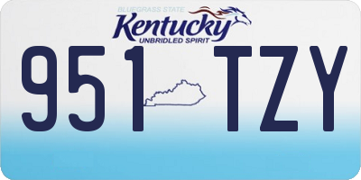 KY license plate 951TZY