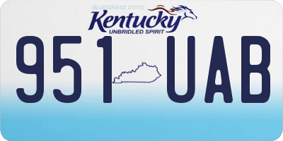 KY license plate 951UAB