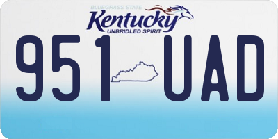 KY license plate 951UAD
