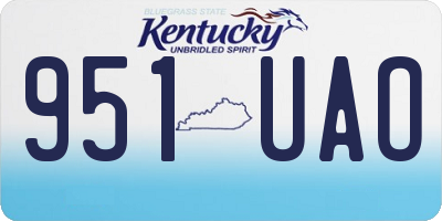 KY license plate 951UAO