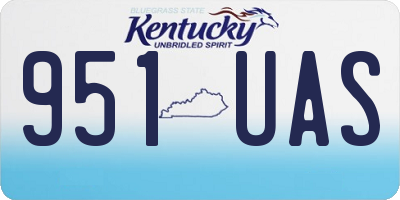 KY license plate 951UAS