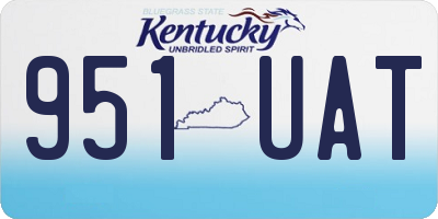 KY license plate 951UAT