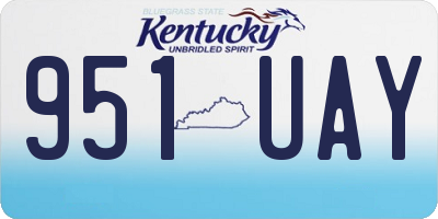 KY license plate 951UAY