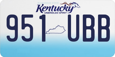 KY license plate 951UBB