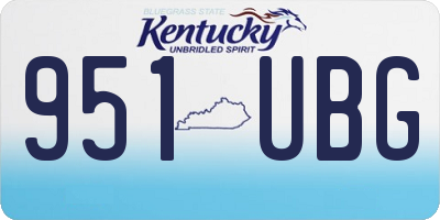 KY license plate 951UBG
