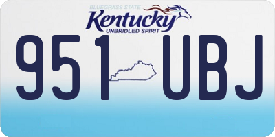 KY license plate 951UBJ