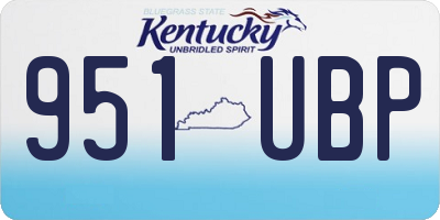 KY license plate 951UBP