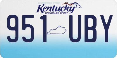 KY license plate 951UBY
