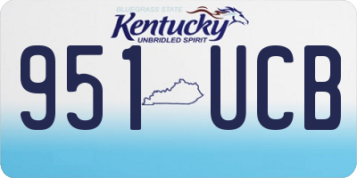 KY license plate 951UCB