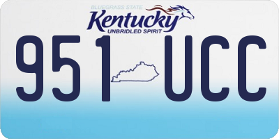 KY license plate 951UCC