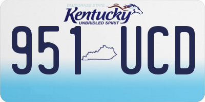 KY license plate 951UCD