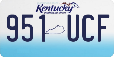 KY license plate 951UCF