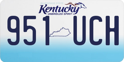 KY license plate 951UCH