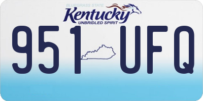 KY license plate 951UFQ