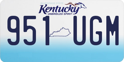 KY license plate 951UGM