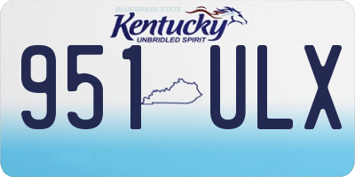 KY license plate 951ULX
