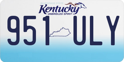 KY license plate 951ULY