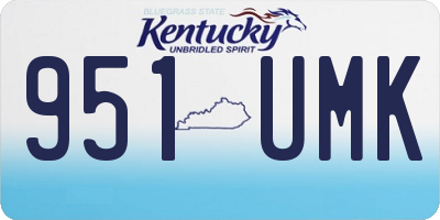 KY license plate 951UMK