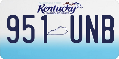 KY license plate 951UNB