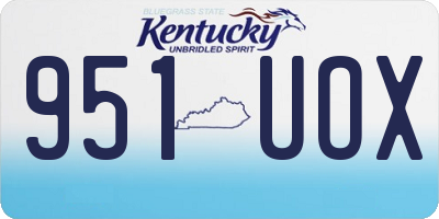 KY license plate 951UOX