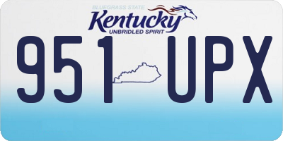 KY license plate 951UPX
