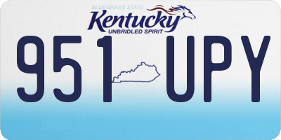 KY license plate 951UPY