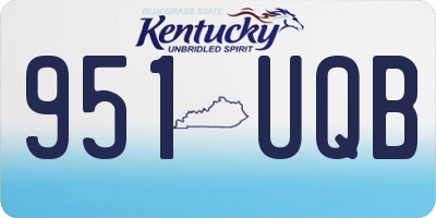 KY license plate 951UQB
