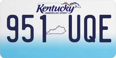 KY license plate 951UQE