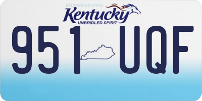 KY license plate 951UQF