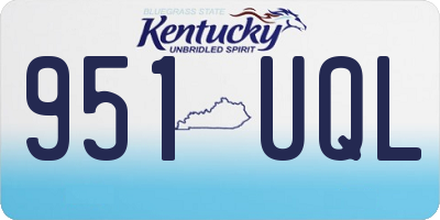 KY license plate 951UQL