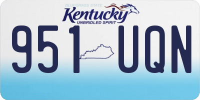 KY license plate 951UQN