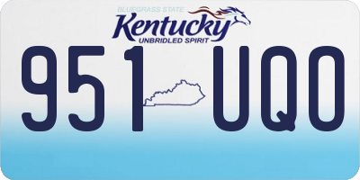 KY license plate 951UQO