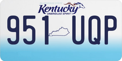 KY license plate 951UQP