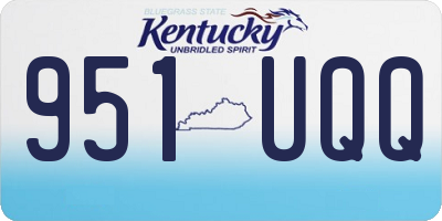 KY license plate 951UQQ
