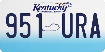 KY license plate 951URA