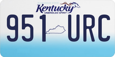 KY license plate 951URC