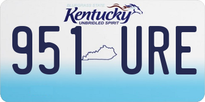 KY license plate 951URE