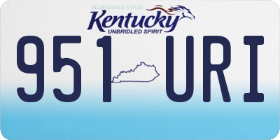 KY license plate 951URI