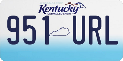KY license plate 951URL
