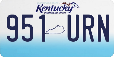 KY license plate 951URN