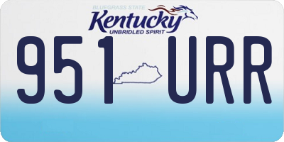 KY license plate 951URR