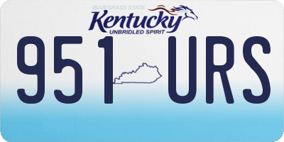 KY license plate 951URS
