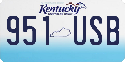 KY license plate 951USB