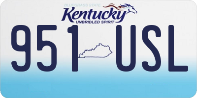 KY license plate 951USL
