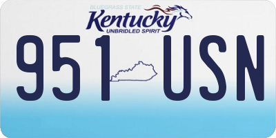 KY license plate 951USN