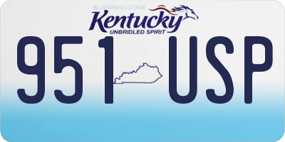 KY license plate 951USP