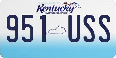 KY license plate 951USS